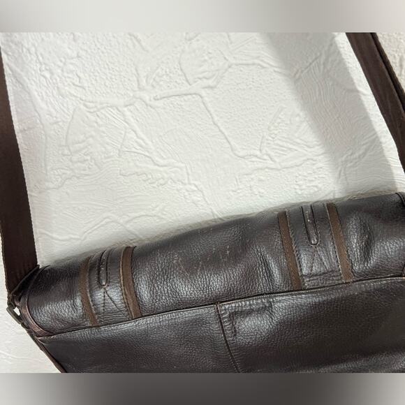 Arturo Calle Genuine Espresso Leather Shoulder Bag Cross Body Made In Columbia - Picture 7 of 11